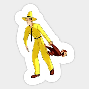 Curious George Man In The Yellow Hat 6 Sticker